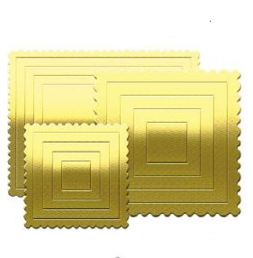 Cake Board Quadrada 21x21 Ouro Unidade